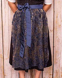 "Ferna" Lace apron midi blue