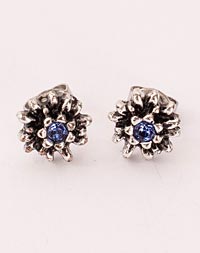 "Edelweiss" earrings with blue stone