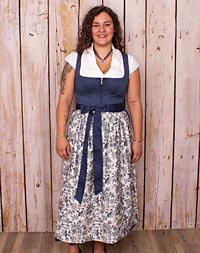 "Blumenholz" Dirndl mit Schürze