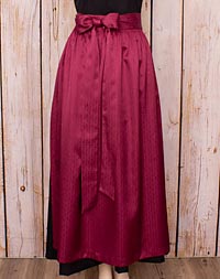 Dirndl apron long dark red