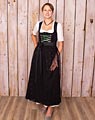 "Damlos" sequin apron, black, long