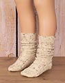 Children's knee socks mottled beige