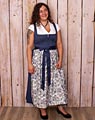 "Blumenholz" Dirndl mit Schürze